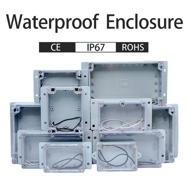 Outdoor Power Supply Box - IP67 Plastic Transparent Box Waterproof Enclosure