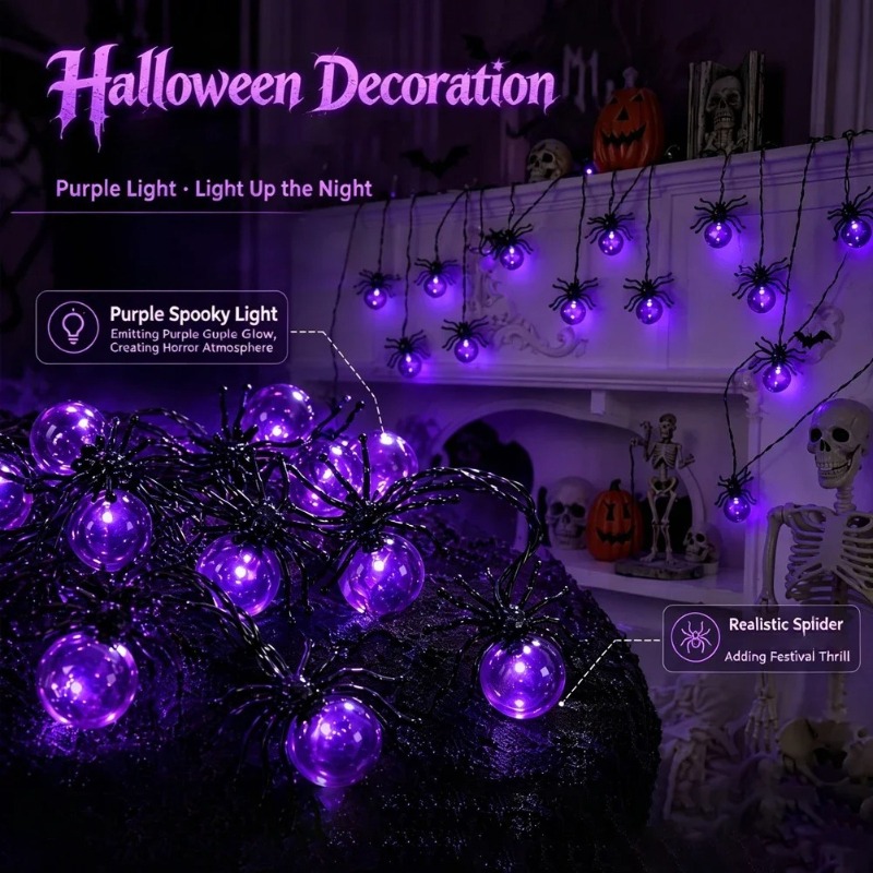 Battery Powered Spider LED Str - огляд і ціна Ac Outdoor Power