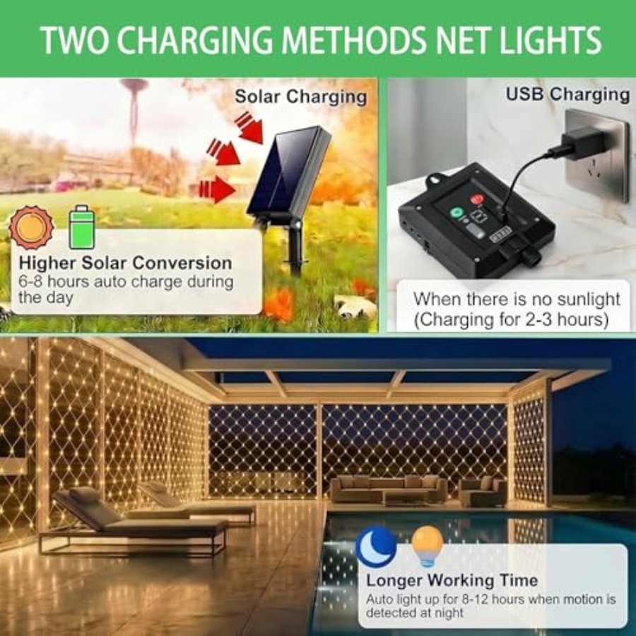 Solar Net Lights, 10x10ft Gaze - огляд і ціна Outdoor Power For Gazebo