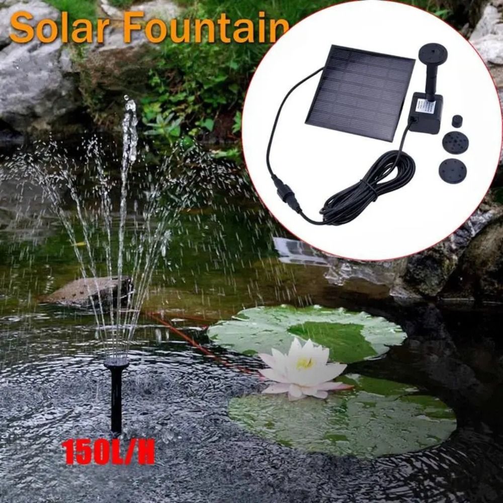 1.4W Mini Solar Fountain Pump  - огляд і ціна Panel Power Outdoor