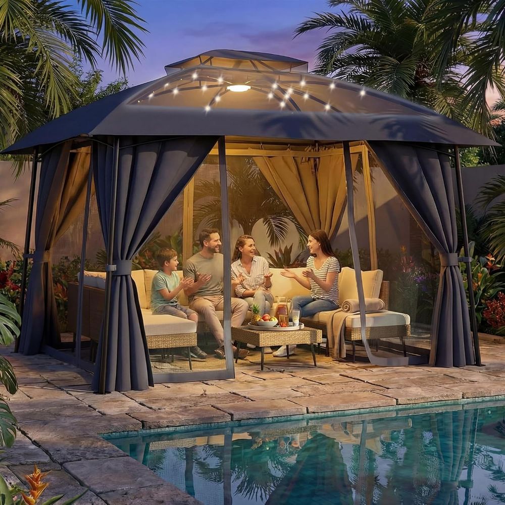 Outdoor Patio Gazebo 1012 with - огляд і ціна Outdoor Power For Gazebo