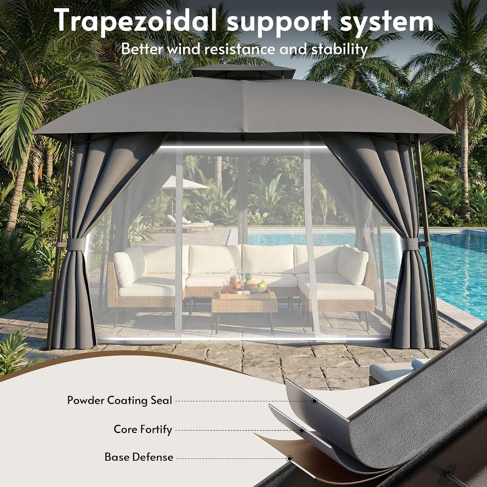 Outdoor Patio Gazebo 1012 with - огляд і ціна Outdoor Power For Gazebo