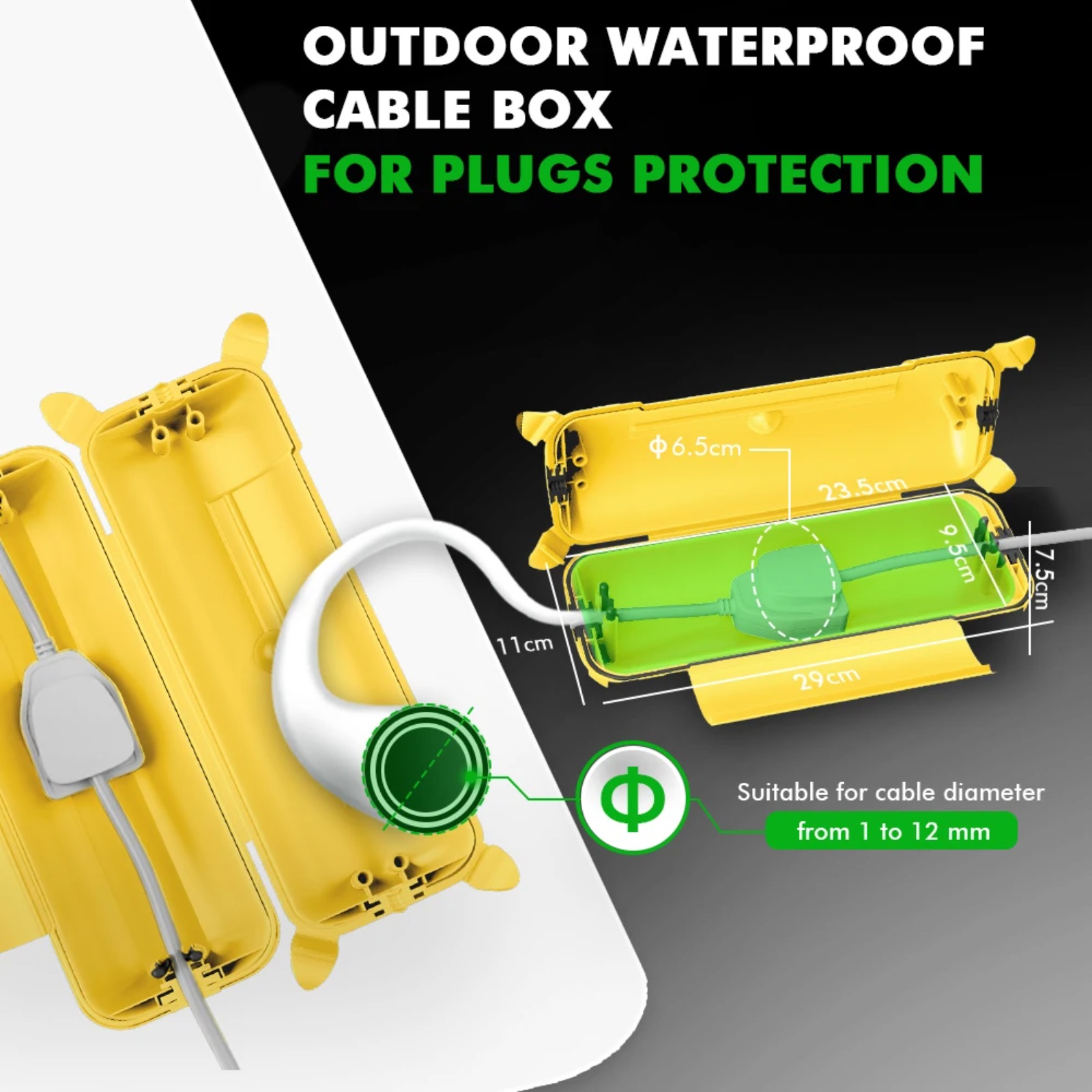 IP44 Outdoor Extension Cord Co - огляд і ціна Outdoor Power Adapter