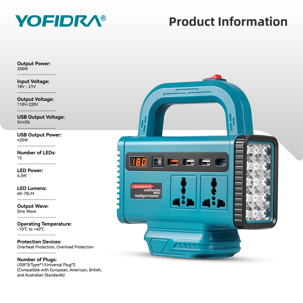 YOFIDRA 220V Portable Power In - огляд і ціна Ac Outdoor Power