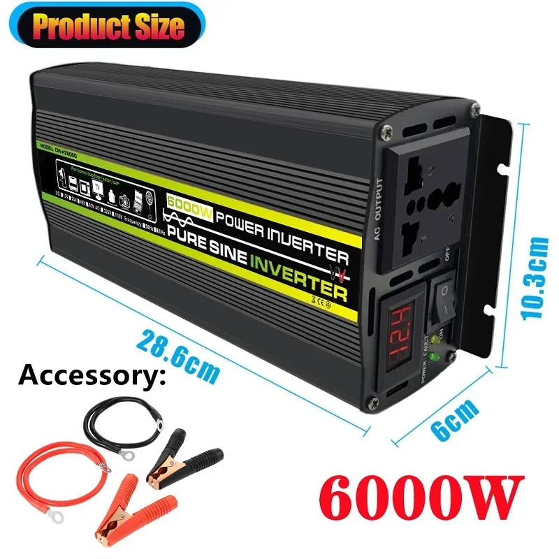 6000W DC12/24V to AC 220V Pure - огляд і ціна Ac Outdoor Power