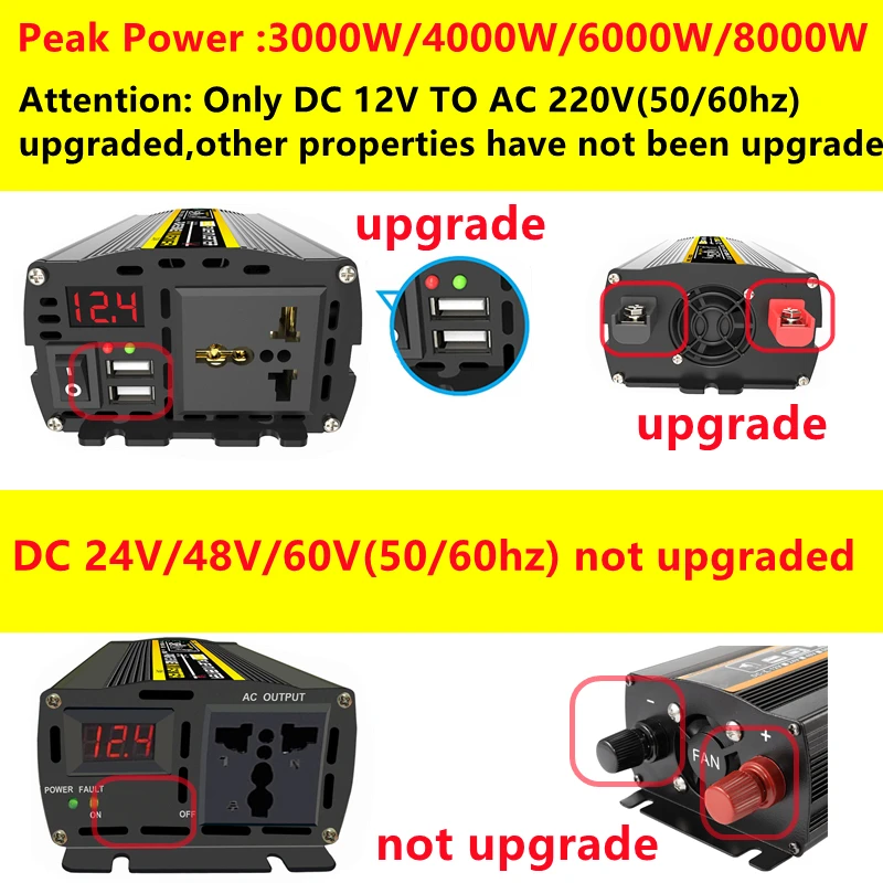 6000W DC12/24V to AC 220V Pure - огляд і ціна Ac Outdoor Power