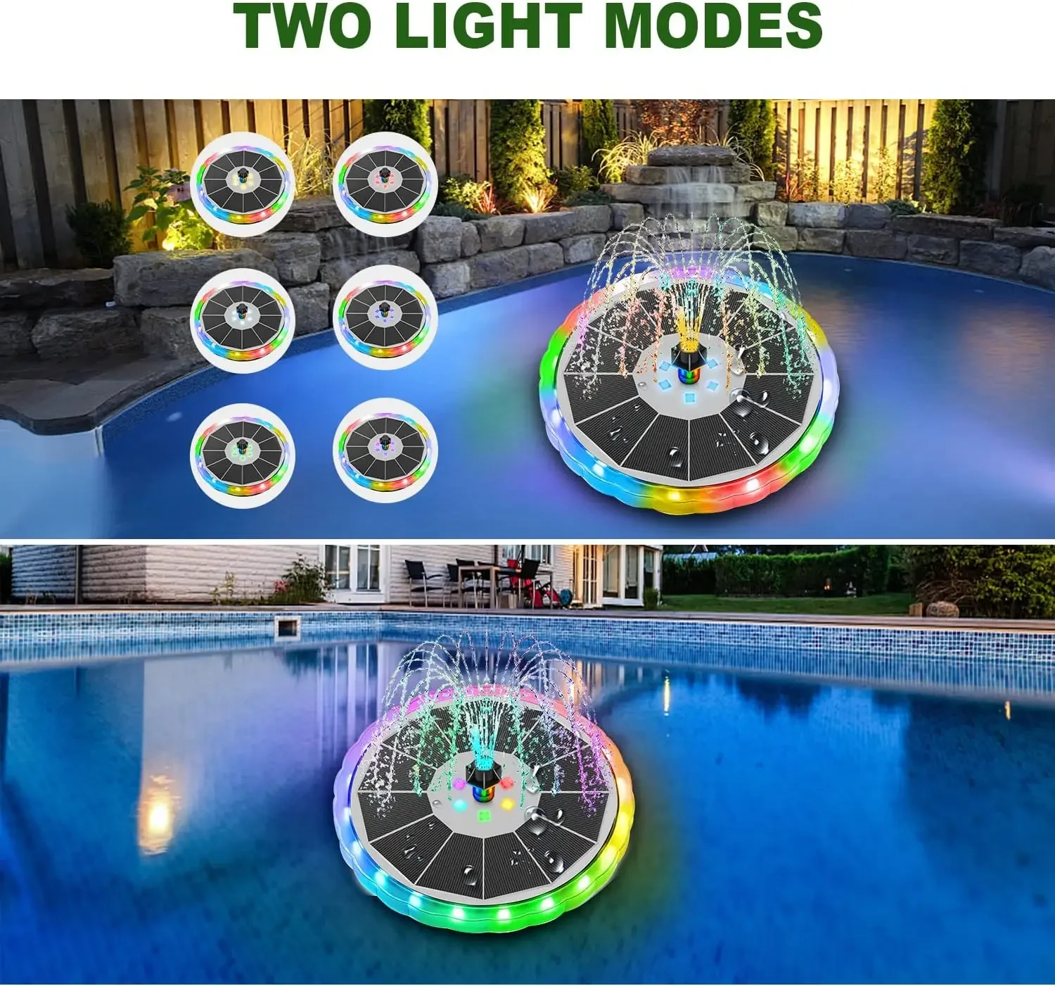 Solar Fountain with LED Lights - огляд і ціна Panel Power Outdoor